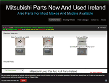 Tablet Screenshot of mitsubishipartsnewandusedireland.ie